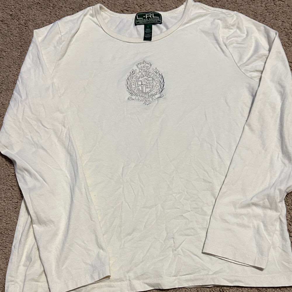 Lauren Ralph Lauren Active 90’s White Long Sleeve Women's Tee